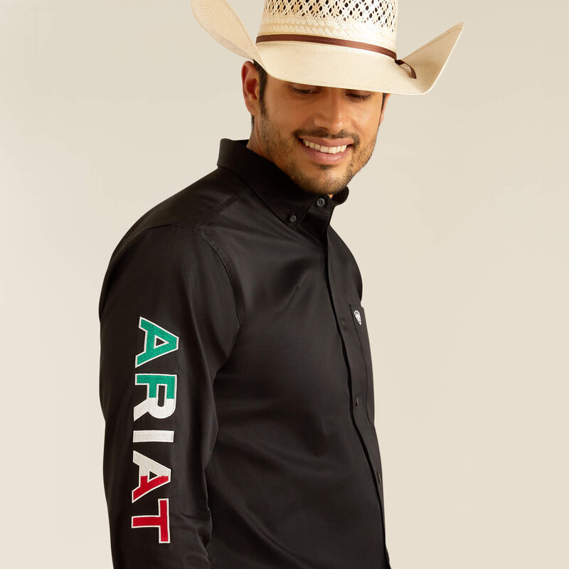 BLACK MEXICO LOGO ARIAT SHIRT