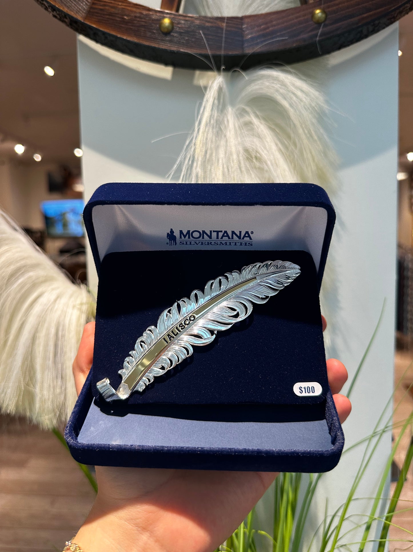 JALISCO SILVER HAT FEATHER