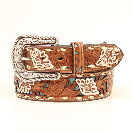 PIERCED FLORAL BELT