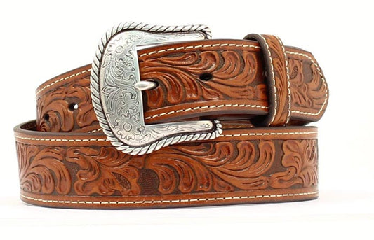 Tooled Western belt