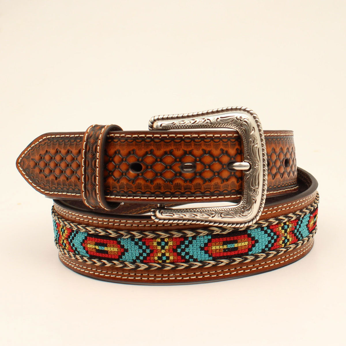 Embossed Multi Colored Belt