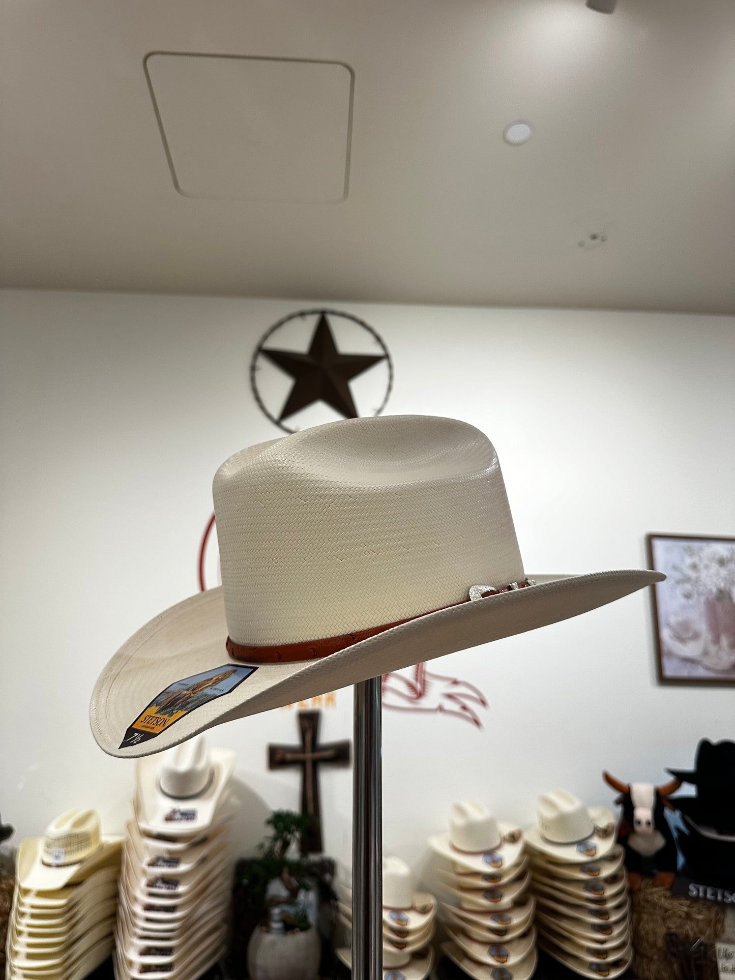 STETSON STRAW PRIMO COGNAC