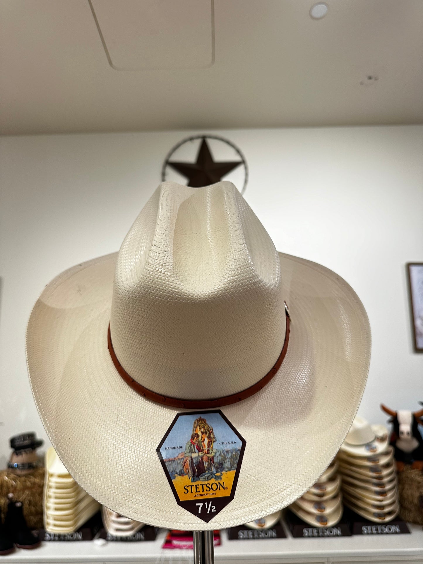 STETSON STRAW PRIMO COGNAC